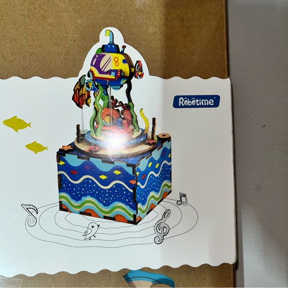 Robotime 3D Wooden Puzzle Music Box Under The Sea - Picture 5 of 10